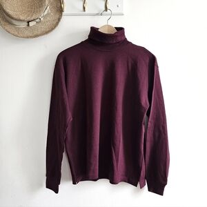 NWT Vintage Cherry & Webb Burgundy Turtleneck Top Made in Canada Men’s M